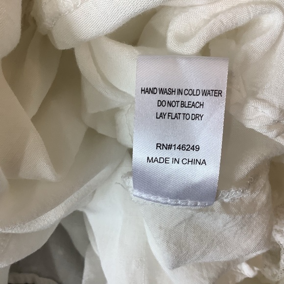 Baltic Born Rayna Deep V White Maxi Dress XL Wedding Boho Festival Fairy - Picture 11 of 12